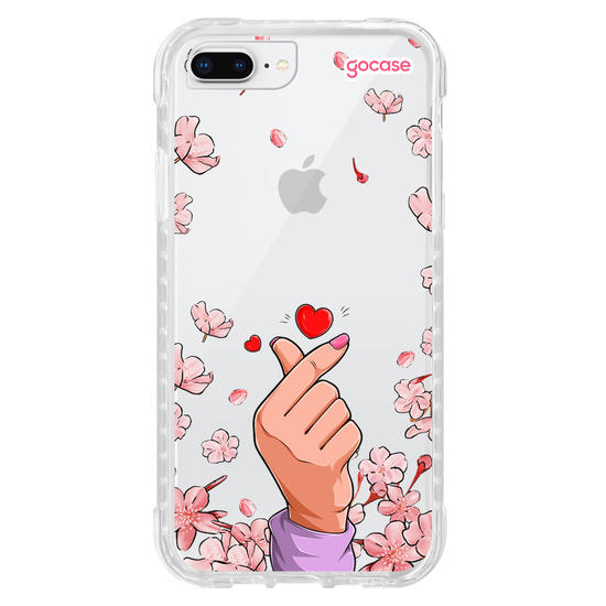 Capinha para celular  Finger Heart Cerejeiras