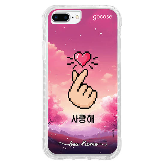 Capinha para celular  Finger Heart Cute