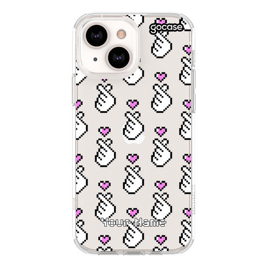 Pixel Finger Heart Phone Case