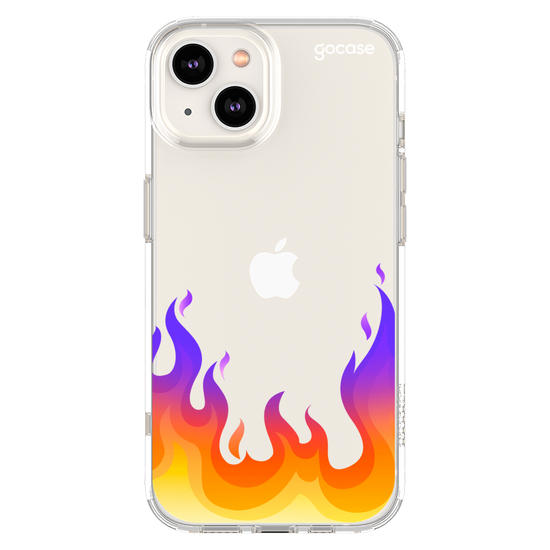 Capinha para celular Color Black - Fire Flames
