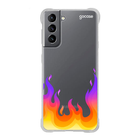 Capinha para celular Color Black - Fire Flames