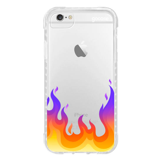 Capinha para celular Color Black - Fire Flames