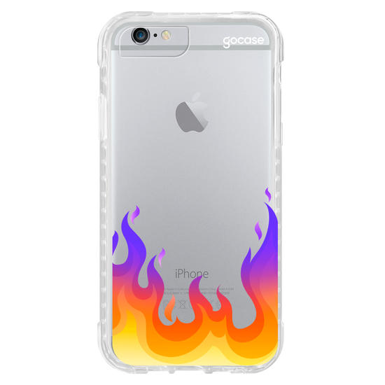 Capinha para celular Color Black - Fire Flames