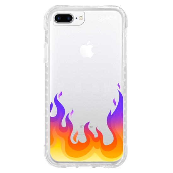 Capinha para celular Color Black - Fire Flames