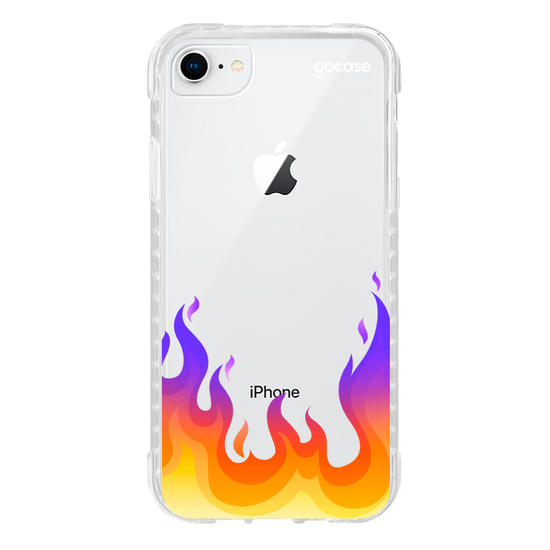 Capinha para celular Color Black - Fire Flames
