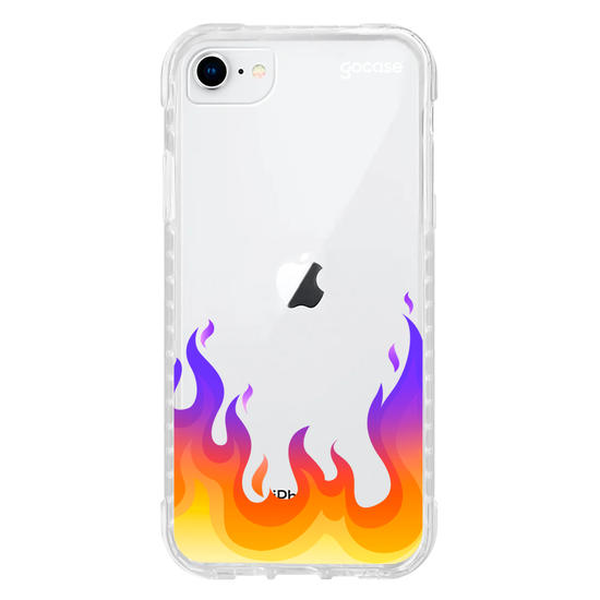 Capinha para celular Color Black - Fire Flames