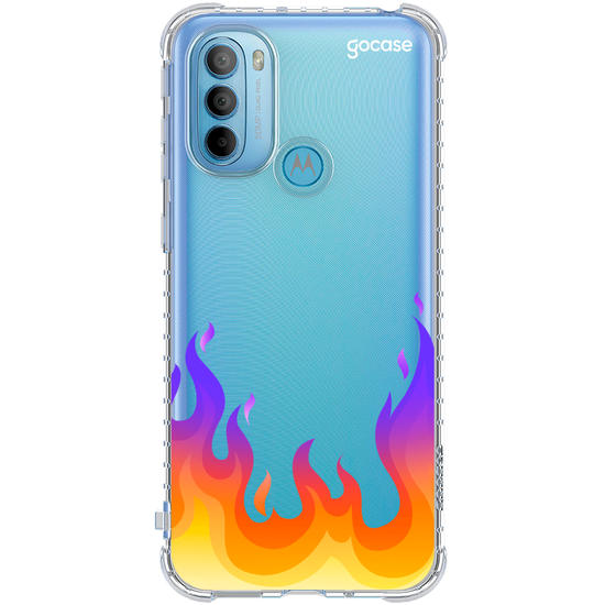 Capinha para celular Color Black - Fire Flames