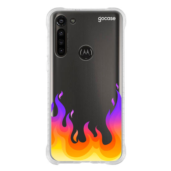 Capinha para celular Color Black - Fire Flames