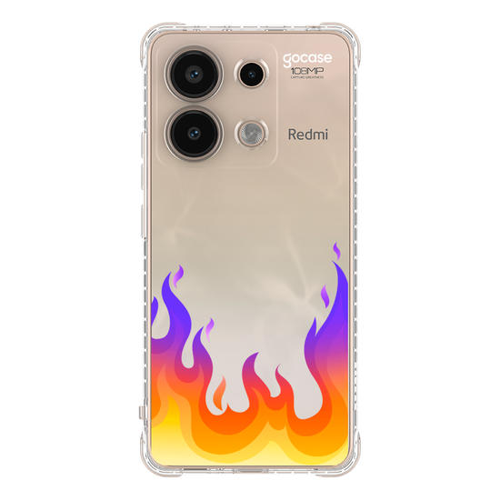 Capinha para celular Color Black - Fire Flames