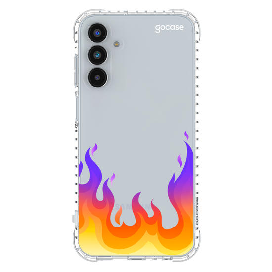 Capinha para celular Color Black - Fire Flames