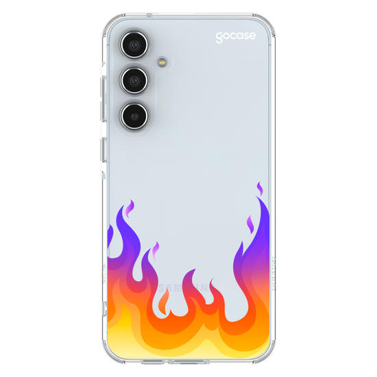 Capinha para celular Color Black - Fire Flames