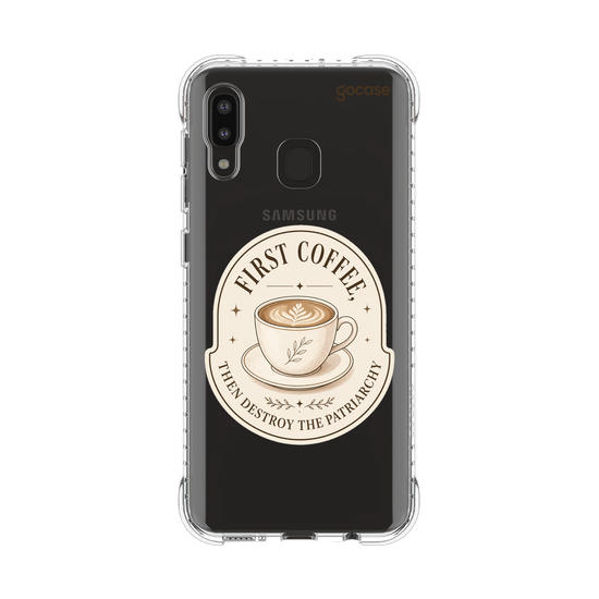 Capinha para celular  First Coffee... Then Destroy the Patriarchy