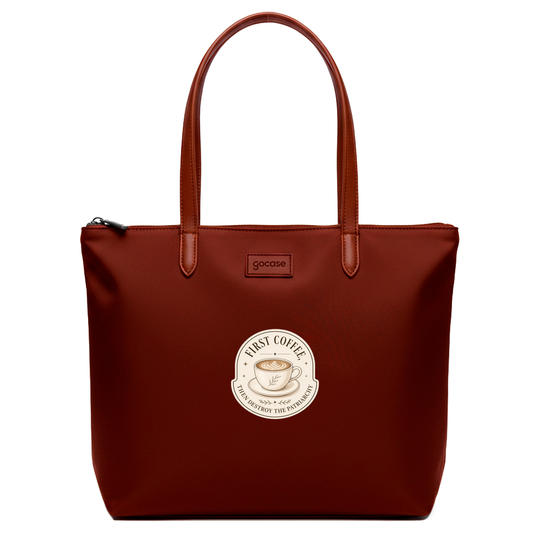 Tote Shopper -  First Coffee... Then Destroy the Patriarchy