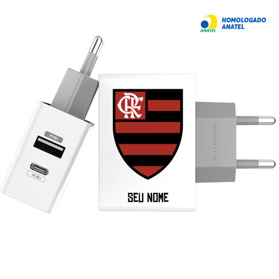 Carregador Turbo Power 18W Gocase - Iphone / Android - Flamengo Escudo