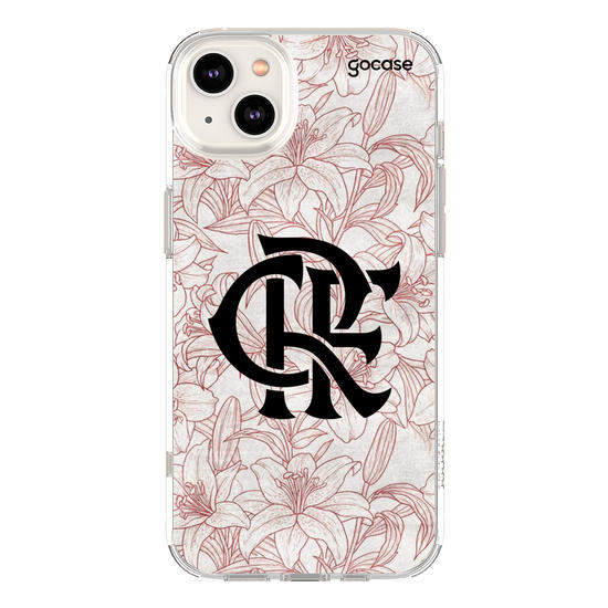 Capinha para celular  Flamengo - Floral Branco