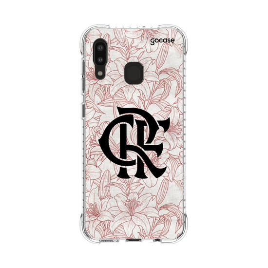 Capinha para celular  Flamengo - Floral Branco