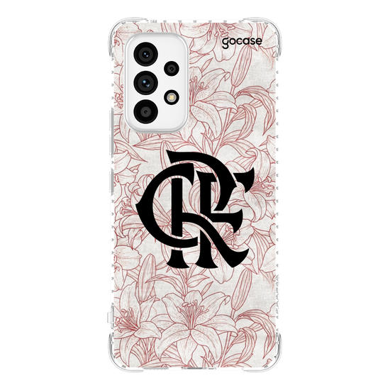 Capinha para celular  Flamengo - Floral Branco