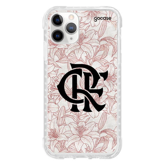Capinha para celular  Flamengo - Floral Branco