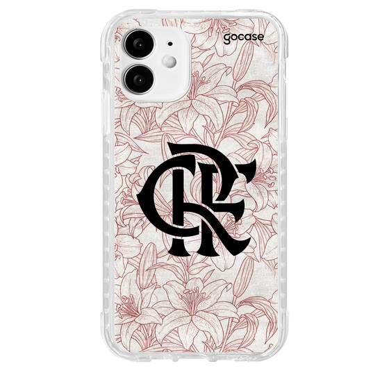 Capinha para celular  Flamengo - Floral Branco