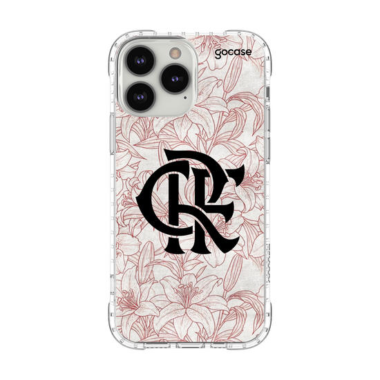 Capinha para celular  Flamengo - Floral Branco