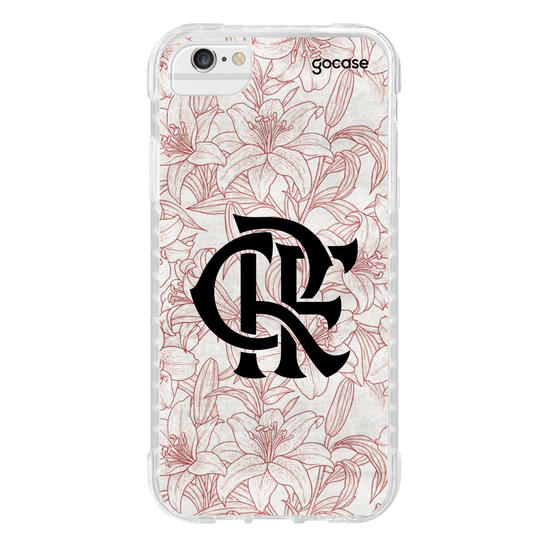Capinha para celular  Flamengo - Floral Branco