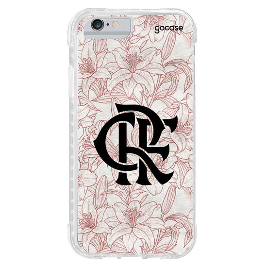 Capinha para celular  Flamengo - Floral Branco