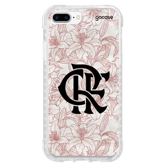 Capinha para celular  Flamengo - Floral Branco