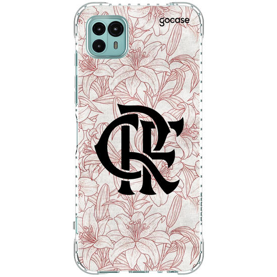 Capinha para celular  Flamengo - Floral Branco