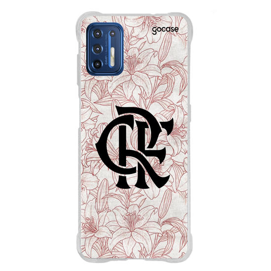 Capinha para celular  Flamengo - Floral Branco