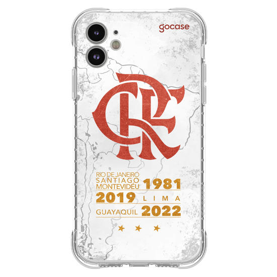 Capinha para celular Flamengo - Mapa Tricampeão