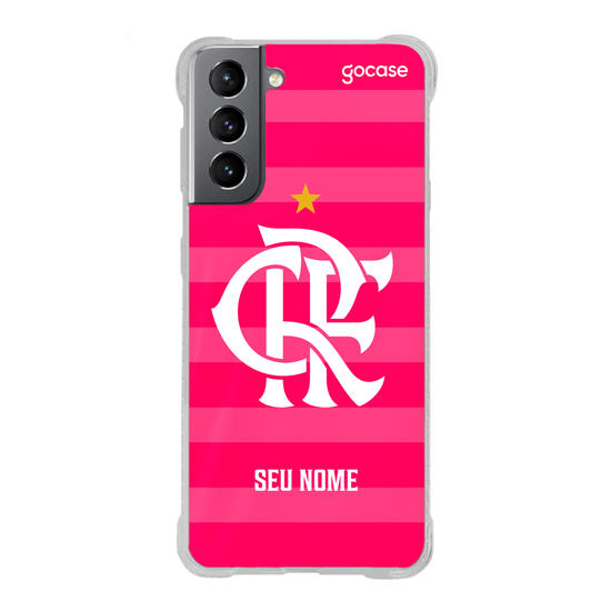 Capinha para celular Flamengo - Uniforme Outubro Rosa 2022 Escudo Capinha para celular Flamengo - Uniforme Outubro Rosa 2022 Escudo