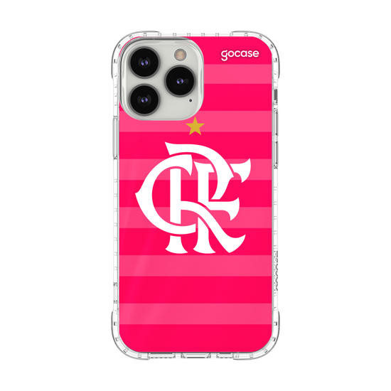 Capinha para celular Flamengo - Uniforme Outubro Rosa 2022 Escudo