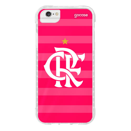 Capinha para celular Flamengo - Uniforme Outubro Rosa 2022 Escudo