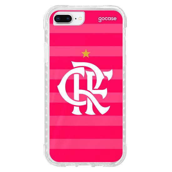 Capinha para celular Flamengo - Uniforme Outubro Rosa 2022 Escudo
