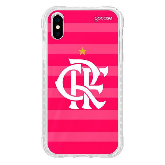 Capinha para celular Flamengo - Uniforme Outubro Rosa 2022 Escudo