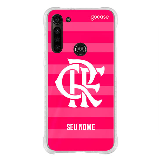 Capinha para celular Flamengo - Uniforme Outubro Rosa 2022 Escudo Capinha para celular Flamengo - Uniforme Outubro Rosa 2022 Escudo