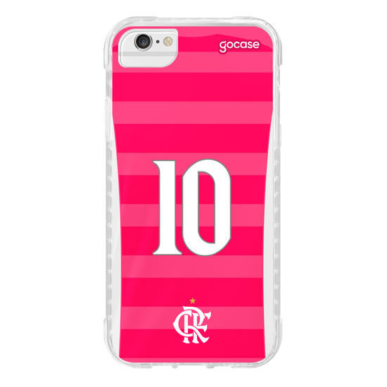 Capinha para celular Flamengo - Uniforme Outubro Rosa 2022 Personalizado