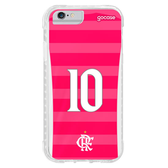 Capinha para celular Flamengo - Uniforme Outubro Rosa 2022 Personalizado