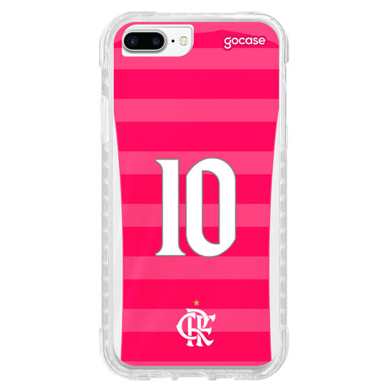 Capinha para celular Flamengo - Uniforme Outubro Rosa 2022 Personalizado