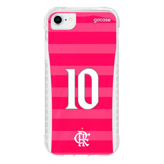 Capinha para celular Flamengo - Uniforme Outubro Rosa 2022 Personalizado