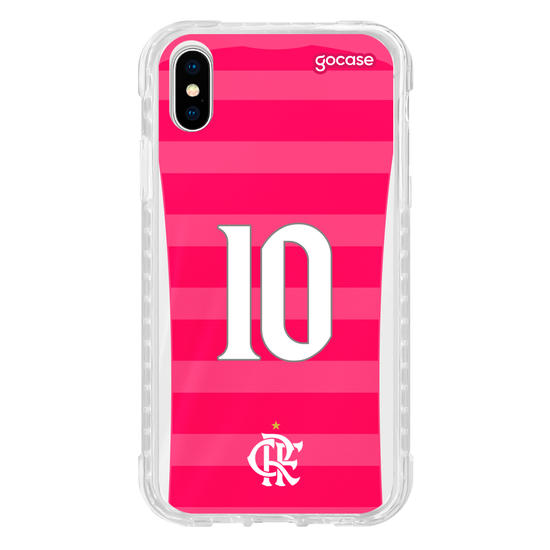 Capinha para celular Flamengo - Uniforme Outubro Rosa 2022 Personalizado