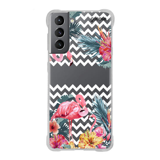 Capinha para celular Flamingos Decor Manuscrita