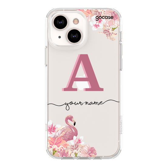 Flamingos Pink Initial Phone Case