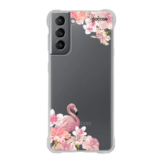 Capinha para celular Flamingos Inicial Rosa
