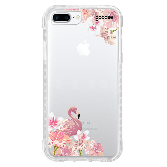Capinha para celular Flamingos Inicial Rosa
