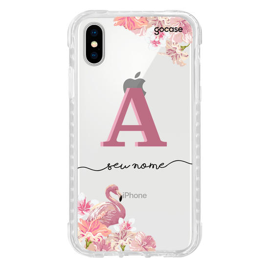 Capinha para celular Flamingos Inicial Rosa