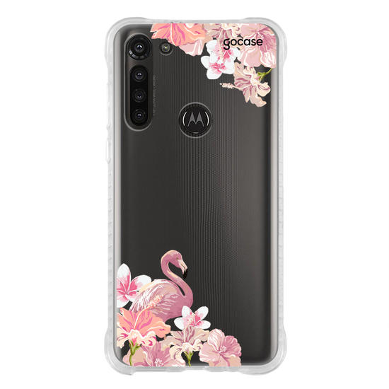 Capinha para celular Flamingos Inicial Rosa