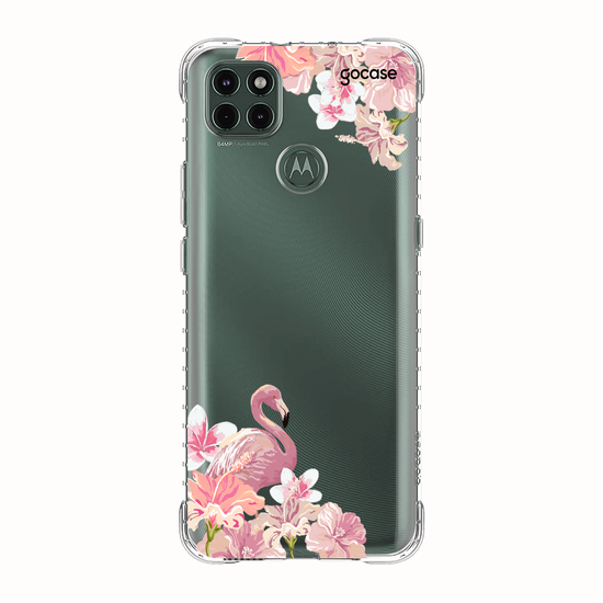 Capinha para celular Flamingos Inicial Rosa