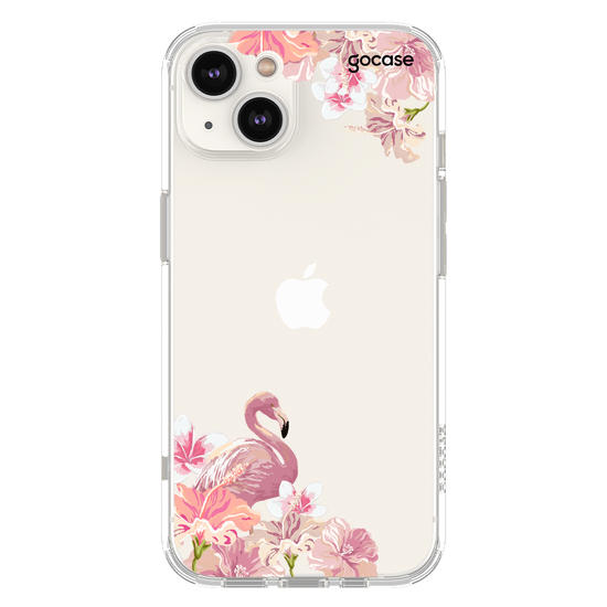 Capinha para celular Flamingos Inicial Rosa
