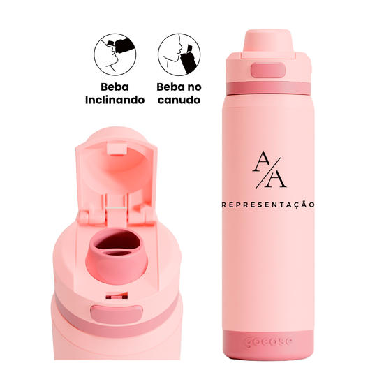Garrafa Flip Pro Rosa - AA - B2B